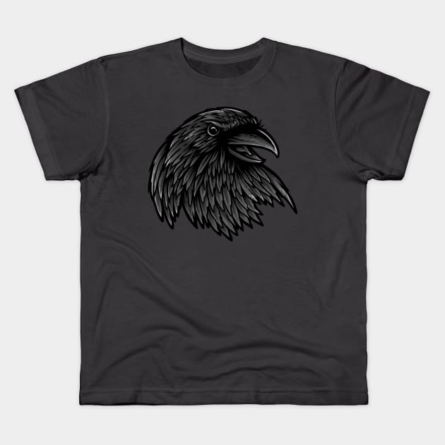 Rise Of The Raven ( Raven ) Kids T-Shirt by Merilinwitch